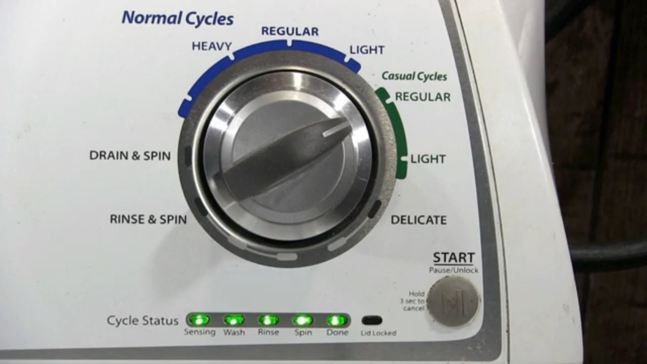 Whirlpool Washer Fault Code Display Mode - YouTube