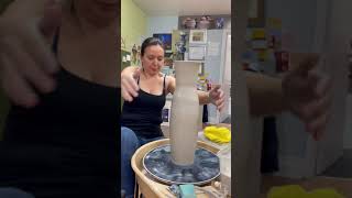 Throwing  a 17 inches (45 cm) vase