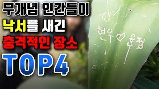 무개념 인간들이 낙서를 새긴 충격적인 장소 TOP4