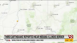 Third earthquake reported near Indiana-Illinois border