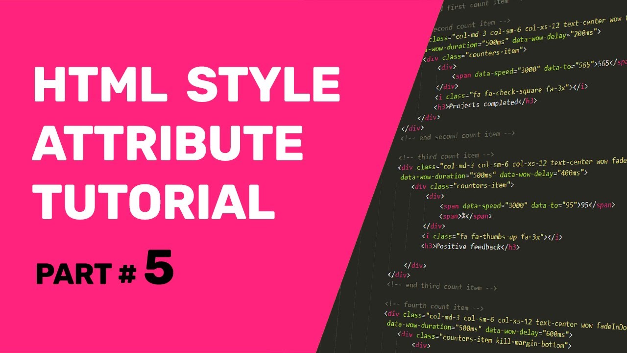 Html Style Attribute | HTML Tutorial For Beginners 2020 | Part 5 - YouTube