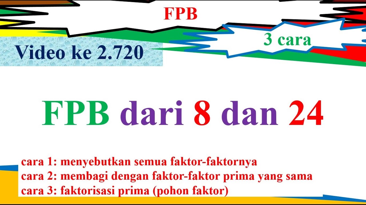 Fpb Dari 8 Dan 24 Youtube