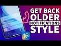 How to Get Older Notifications Style on iPhone in iOS 16 I Change Notifications Style in iOS 16