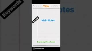 The Best NOTE Taking Format for STUDENTS !!! ---- Cornell Note (康奈尔笔记法）#dylankong #cornellnotes #笔记