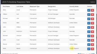 JSON To Bootstrap Table v1.0