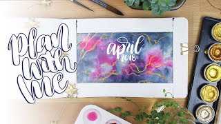 PLAN WITH ME | My April Monthly Set Up in My Watercolor Planner