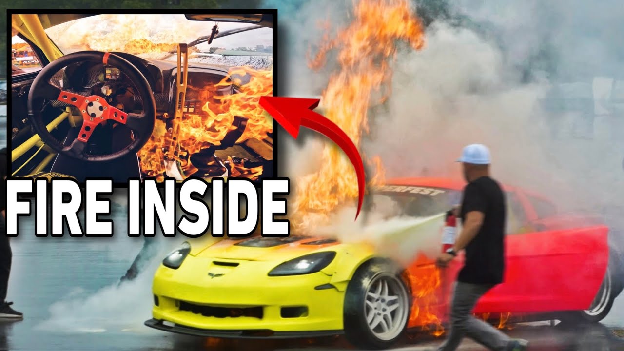 My C6 Drift Corvette Burst into Flames | Scariest Moment of My Life…