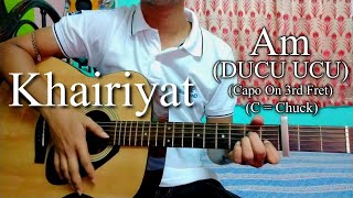 Khairiyat (Bonus Track) Chhichhore | Easy Guitar Chords Lesson+Cover, Strumming Pattern Progressions