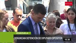 Parlamento denuncia detención de diputado opositor venezolano