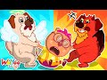 Angel vs Demon Puppy 😇😈 Pet Care Song 🎶 Wolfoo Nursery Rhymes & Kids Songs