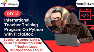 Nested Loops: Multiplication Table | Python Editor | PictoBlox