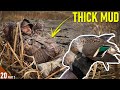 Laying Out in THICK Mud For DUCKS! | Duck Hunting A HIDDEN Cattle Pond