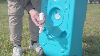 10 6 Gallon Portable Water Holding Tank Large Capacity with 2 Metal Handles for Camping