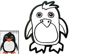 Terbagus!! Menggambar pinguin dengan sangat mudah | how to draw penguin easy for beginners