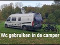 Wc gebruiken in de camper.