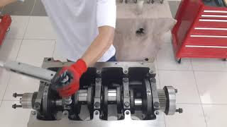 Crankshaft  and Main Bearing Cap Installation (Tagalog)