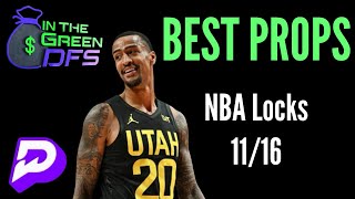 PRIZEPICKS NBA TODAY | BEST 5 BETS | SATURDAY 11/16/24 | BONUS BET 🔥