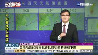 豪雨狂襲! 氣象局:週五雨最大最強 | 華視新聞 20200522