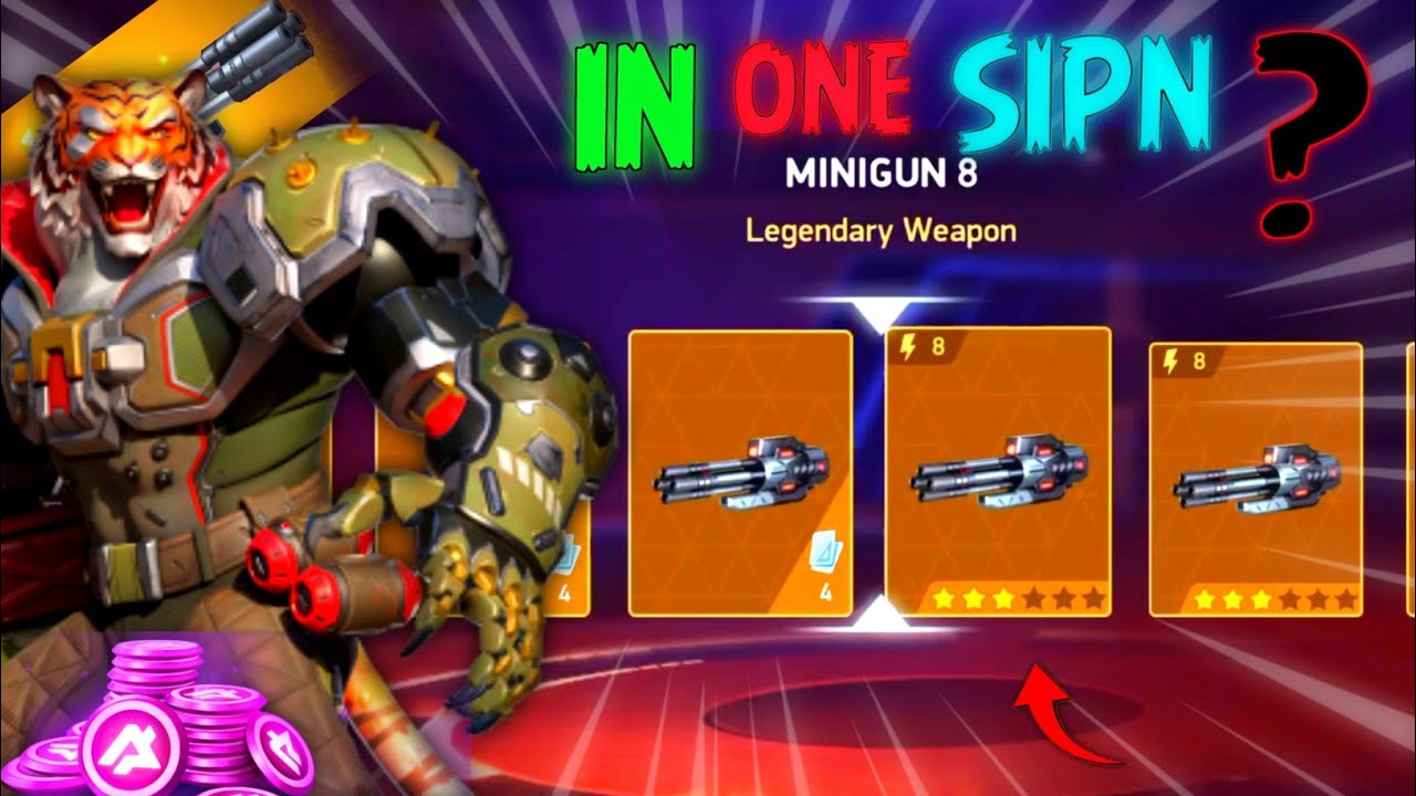 Minigun 8 рџ Unlock In One Spin рџ Mech Arena Youtube