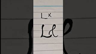 how to write L #calligraphy #alphabet #handwriting  #Viralshorts