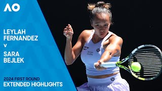 Leylah Fernandez v Sara Bejlek Extended Highlights | Australian Open 2024 First Round