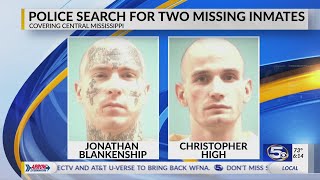 Search for Two Missing Inmates in Mississippi