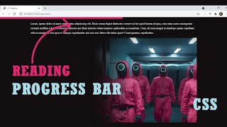 How to Create Reading Progress Bar Design Using HTML CSS And JavaScript | Blog Progress