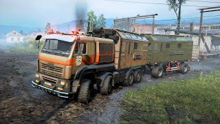 RESCUE!! Tayga 6436 with Azov 6431 Russia | SnowRunner Walkthrough - SOS [ 1440p 60FPS ] Gameplay
