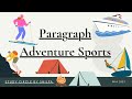 @StudyCircleByShilpa | Paragraph - Adventure Sports | Paragraph Writing In English | Writing Skill |