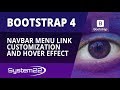 Bootstrap 4 Basics Navbar Menu Link Customization and Hover Effect