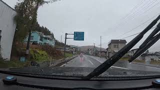 青森県黒石市〜秋田県北秋田市ドライブ　雨の日ドライブ　Drive from KuroishiCity,Aomori to KitaakitaCity,Akita Drive on a rainyday