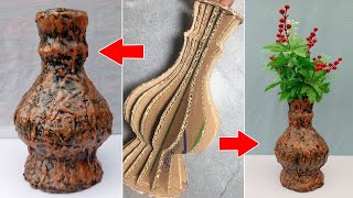 Antique Look Vase making with cement | Cement Craft Ideas - how to make flower vase at home - Ideas