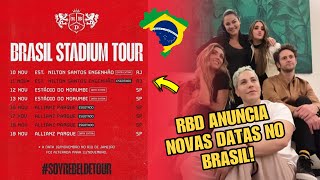 RBD ANUNCIA NOVAS DATAS DE SHOWS NO BRASIL E MUDANÇAS! | CONFIRA