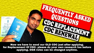 CDC Replacement and CDC Renewal Online | Frequently Asked Questions