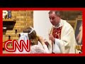 Watch priest's reaction when 7-year-old chugs first communion wine