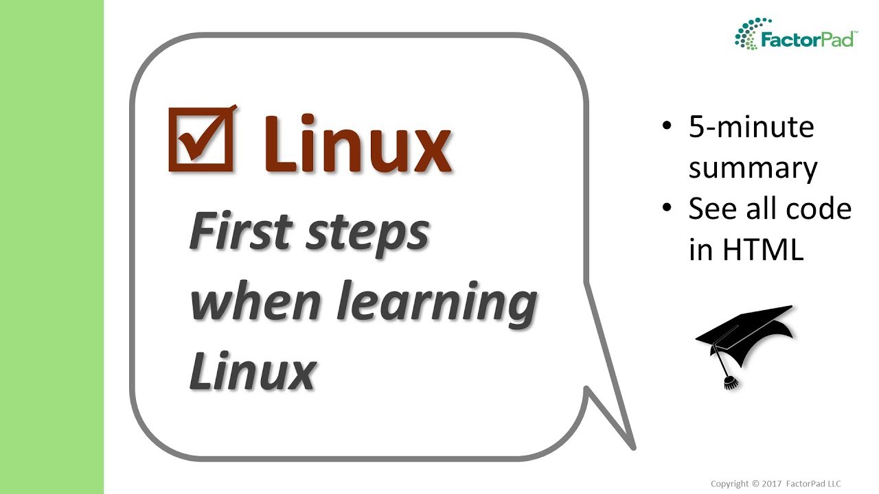 Learn Linux - First Steps And Linux Basics | Linux Tutorial For ...