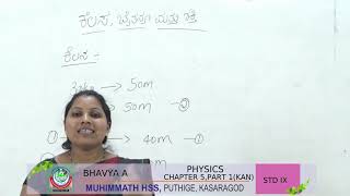 STD IX PHYSICS CHAPTER 5,PART 1KAN ಕೆಲಸ ಚೈತನ್ಯ ಮತ್ತು ಶಕ್ತಿ