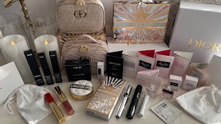 Unboxing my new Dior orders + so many freebies | Christmas holiday collection 🌟 | ASMR UNBOXING
