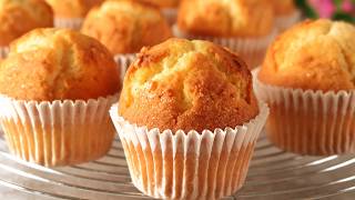 Tall and delicious muffins! Mix everything and put it in the oven! Easy recipe for tea. Baking