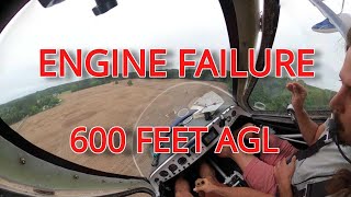 CATASTROPHIC ENGINE FAILURE - Raw footage - landing in a corn field.