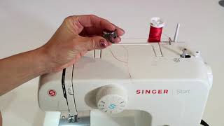 Singer Start 1304 5 Threading \u0026 Winding a Bobbin