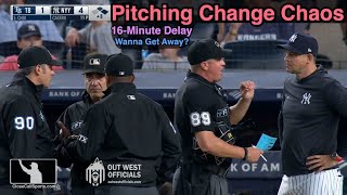 Ask UEFL - New York's 16-Minute Pitching Change Delay as Umpires Consult Mound Visit Rules