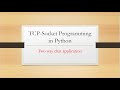 TCP-Socket Programming in Python : Two way chat application