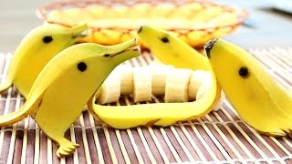 How to Make Banana Decoration | Banana Art | Fruit Carving Banana Garnishes