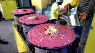 Indian Most Unique Pink Dosa | Amazing Street Dosa | Indian Street Food