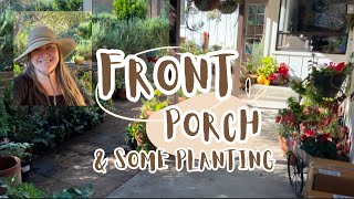 Reorganizing the Front Porch and Planting Tulips, Daylilies & Alliums