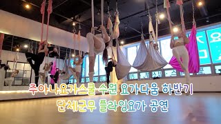 주아나요가스쿨 수원 요가다움 하반기 단체군무 플라잉요가 공연 (Musicflyingyoga)