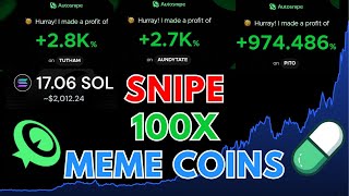 INSTANT Buy Pump Fun 100x Meme Coins | Trading Solana Memecoins