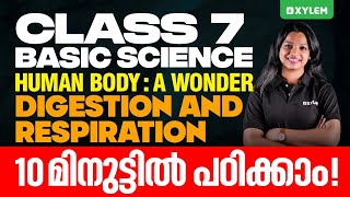 Class 7 Basic Science - Human Body: A Wonder - Digestion and Respiration - 10 മിനുട്ടിൽ പഠിക്കാം!