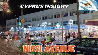 Discover the enchanting nocturnal charm of Nissi Avenue, Ayia Napa.